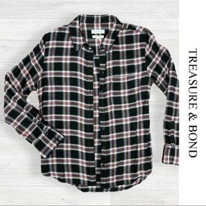 Treasure & Bond | Flannel Boyfriend Fit | Small